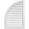 Ekena Millwork Quarter Round Top Left Surface Mount PVC Gable Vent w/ 2"W x 2"P Brickmould Sill Frame, 24"W x 34"H GVPQL24X3403SN - alternate 1